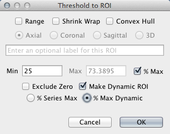Threshold to ROI